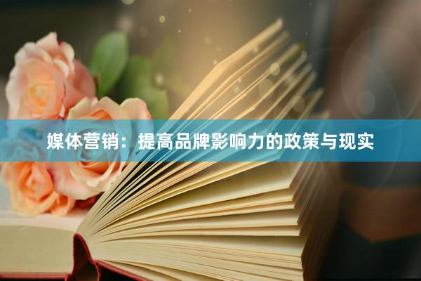媒体营销：提高品牌影响力的政策与现实
